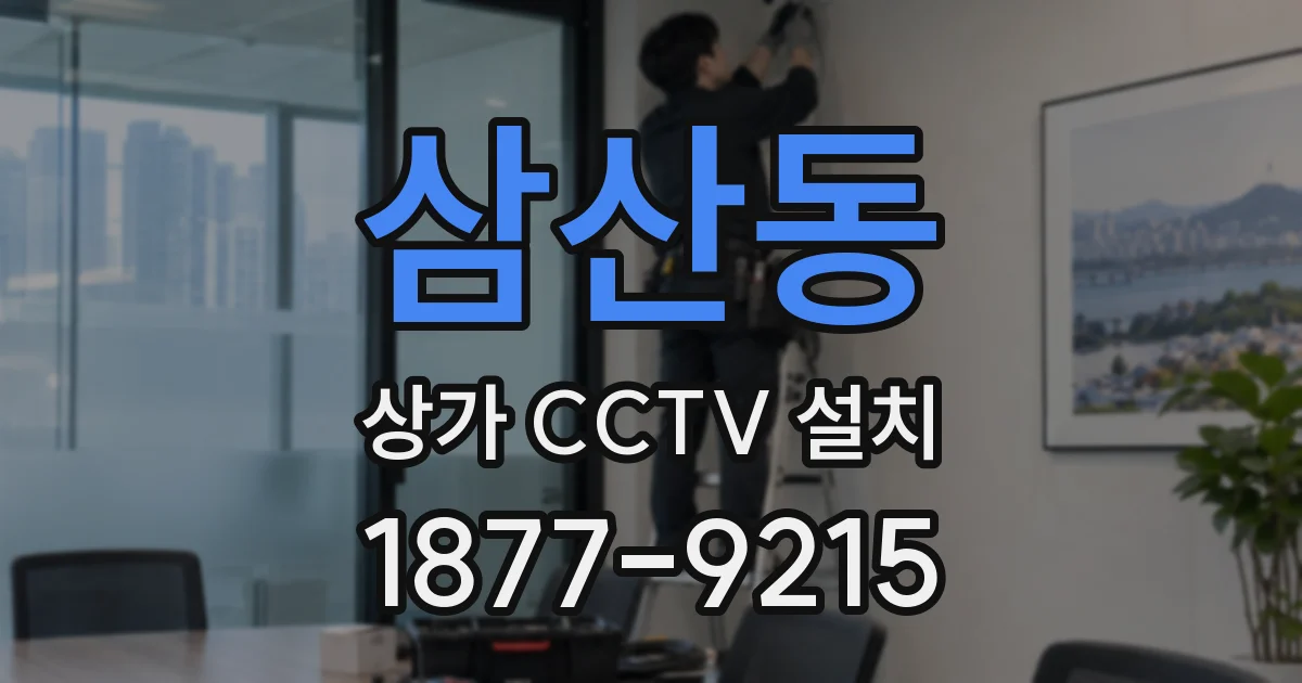 삼산동 상가 CCTV 설치