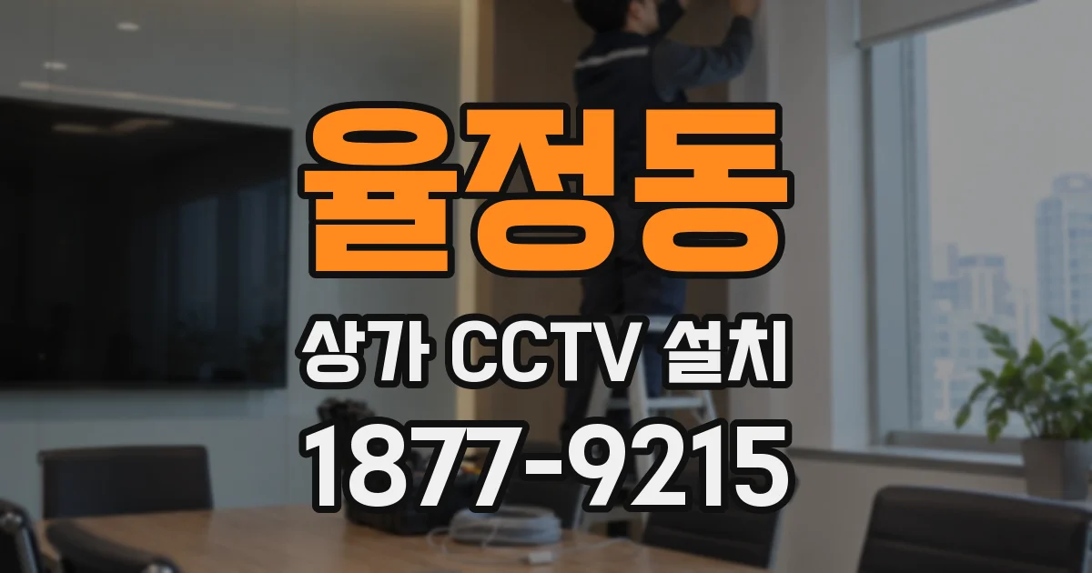 율정동 상가 CCTV 설치