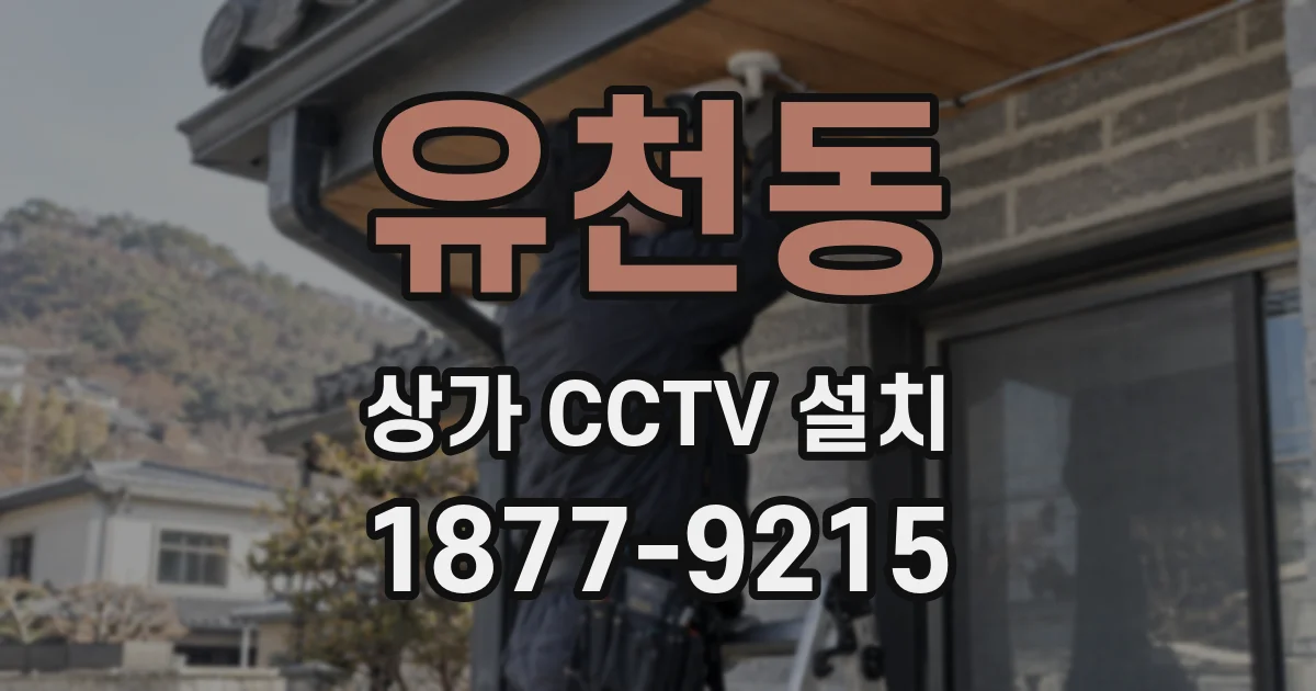 유천동 상가 CCTV 설치
