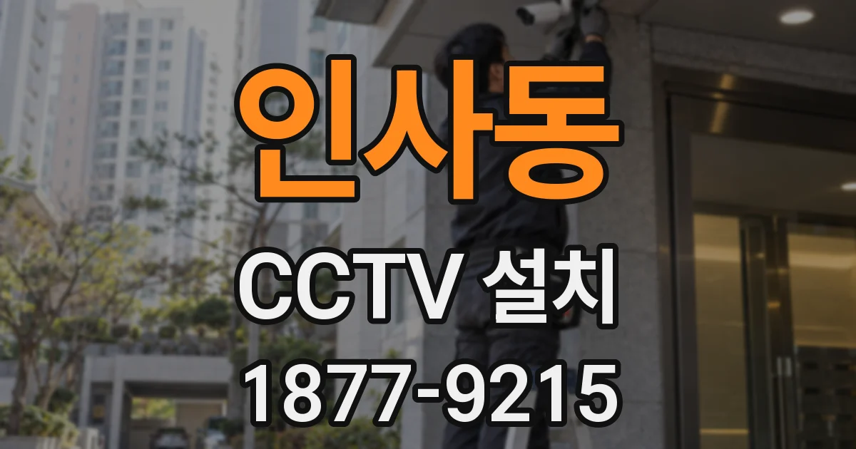 인사동 CCTV 설치