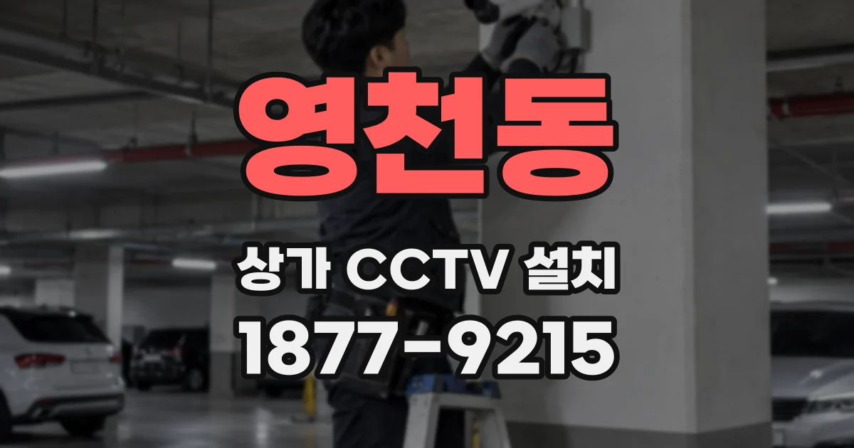 영천동 상가 CCTV 설치