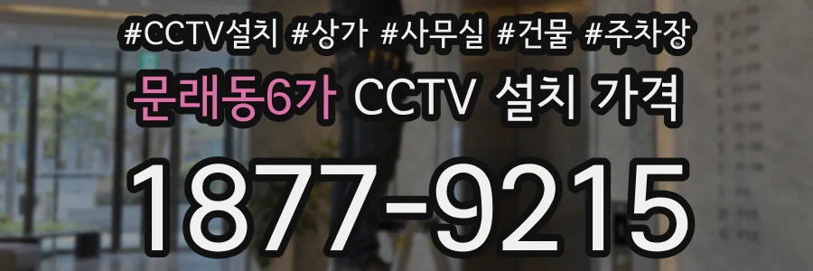문래동6가 CCTV 설치 가격