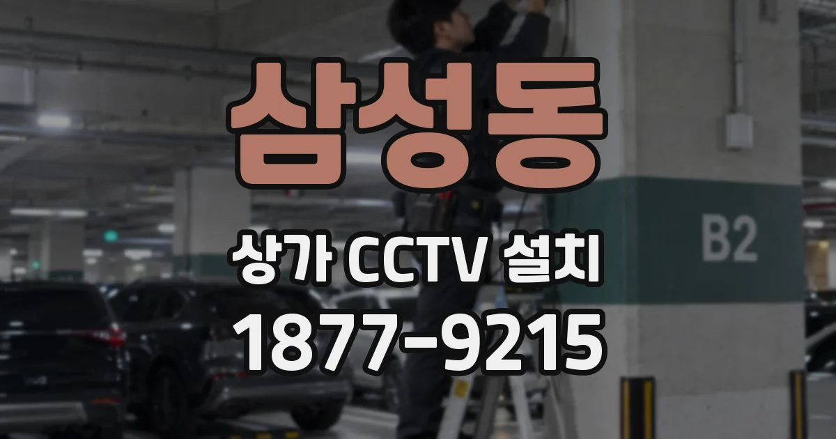 삼성동 상가 CCTV 설치