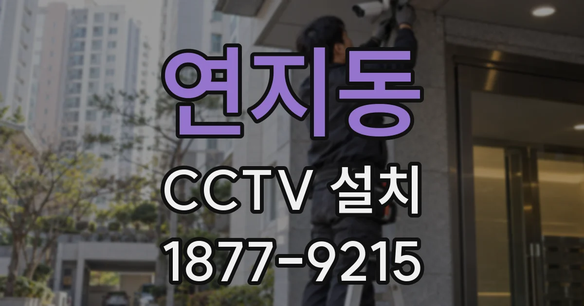 연지동 CCTV 설치
