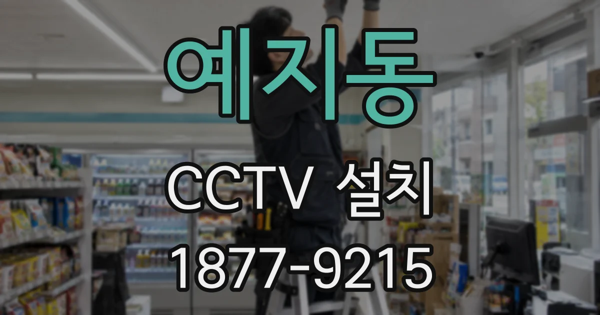 예지동 CCTV 설치
