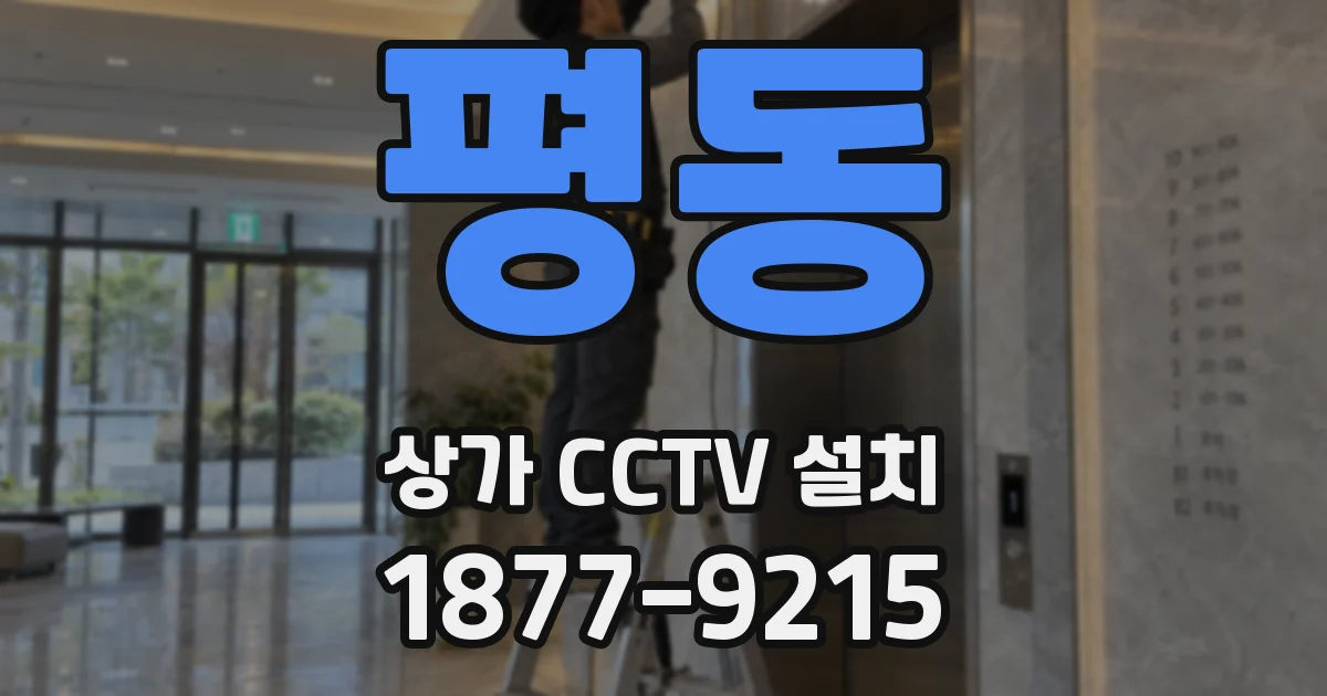 평동 상가 CCTV 설치