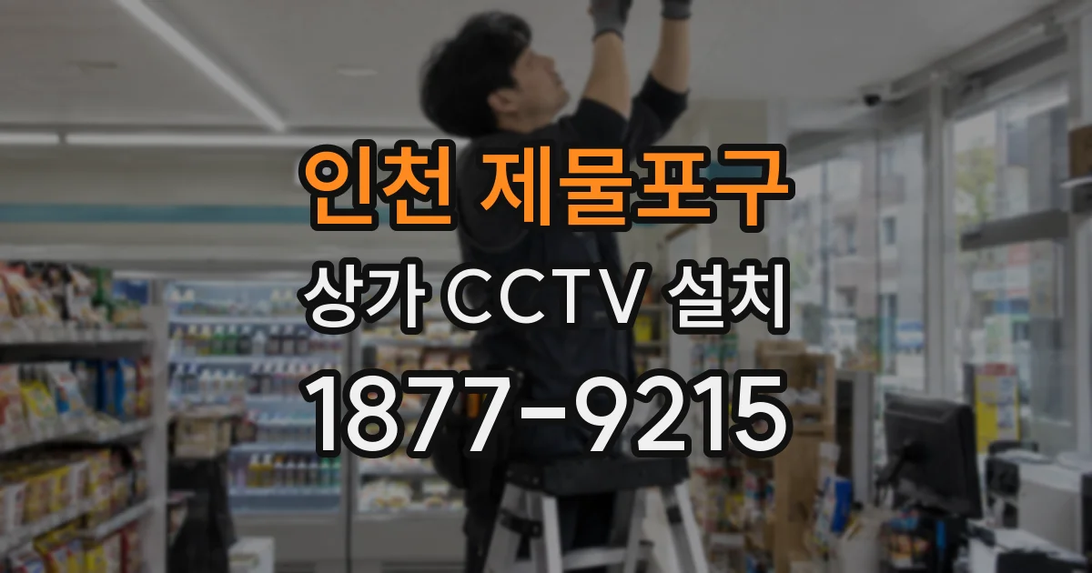 인천 제물포구 상가 CCTV 설치
