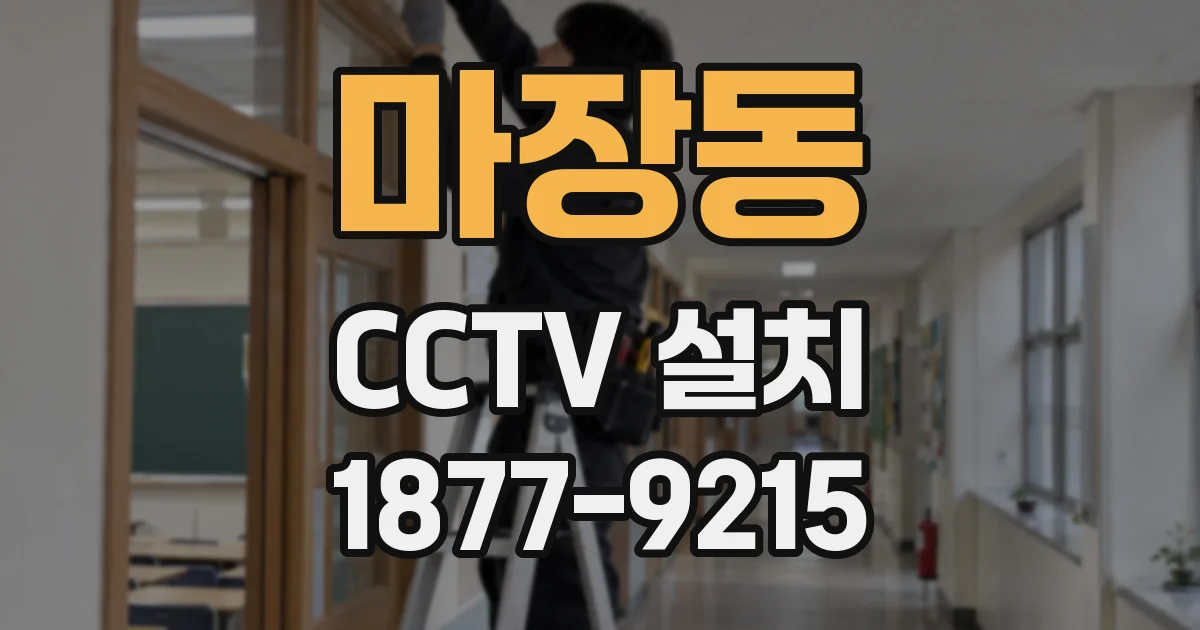 마장동 CCTV 설치