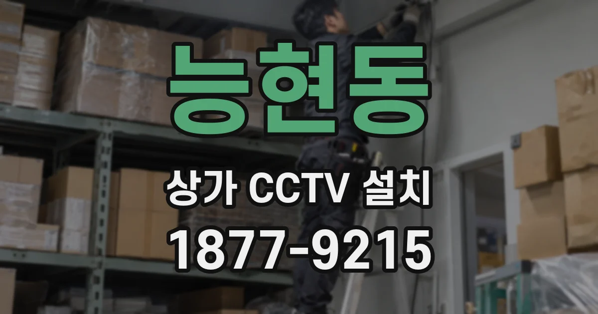 능현동 상가 CCTV 설치