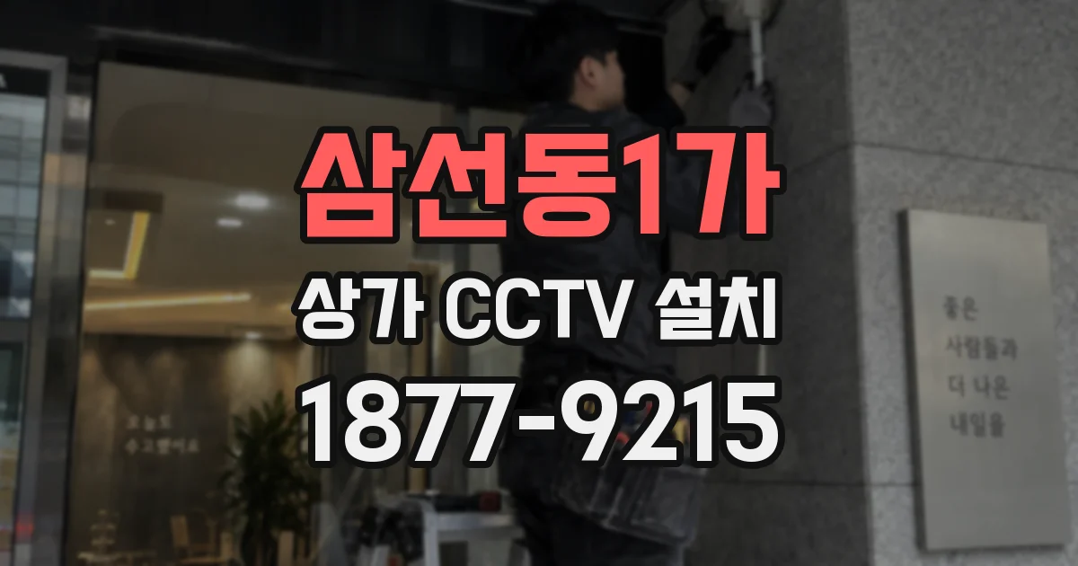 삼선동1가 상가 CCTV 설치