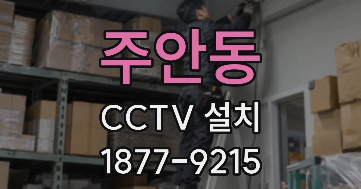 주안동 CCTV 설치