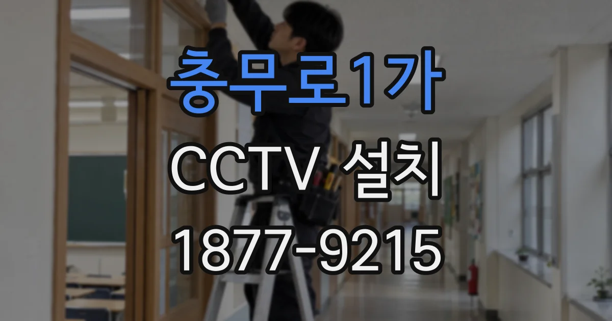 충무로1가 CCTV 설치