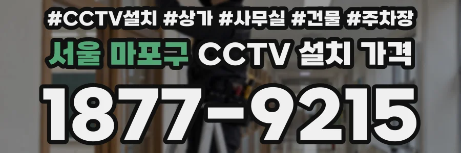 서울 마포구 CCTV 설치 가격