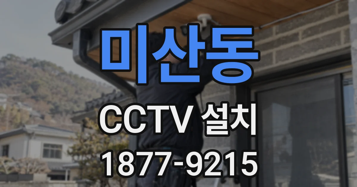 미산동 CCTV 설치
