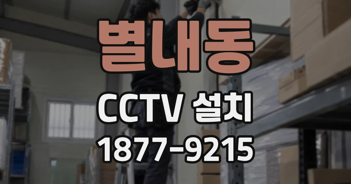 별내동 CCTV 설치