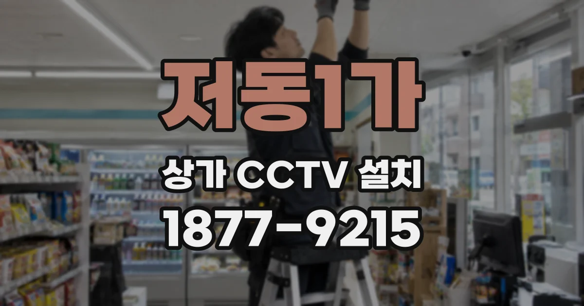저동1가 상가 CCTV 설치