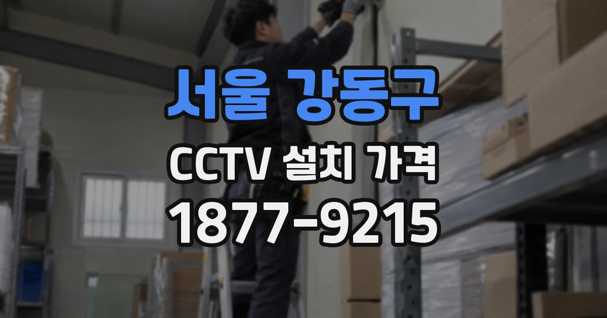 서울 강동구 CCTV 설치 가격