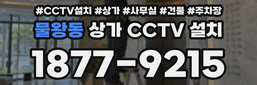 물왕동 상가 CCTV 설치