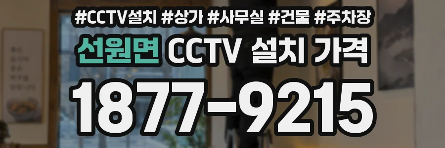 선원면 CCTV 설치 가격