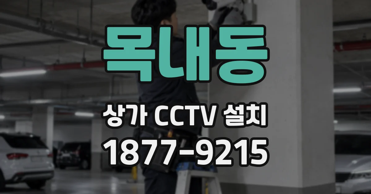 목내동 상가 CCTV 설치
