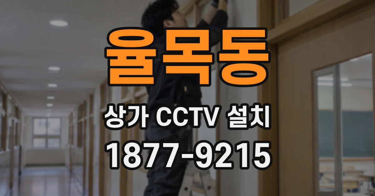 율목동 상가 CCTV 설치
