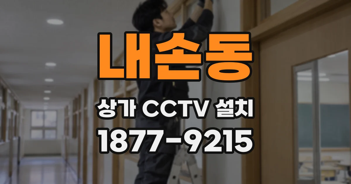 내손동 상가 CCTV 설치