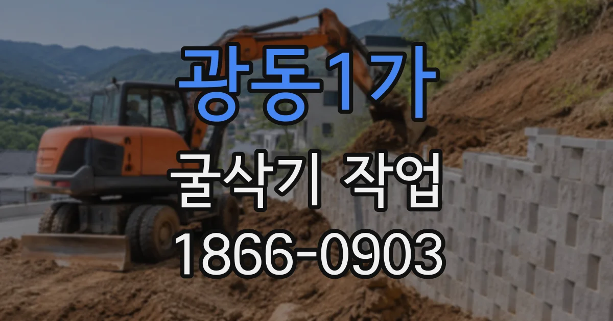 광동1가 굴삭기작업