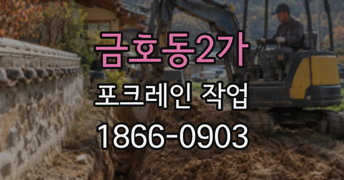금호동2가 포크레인 작업