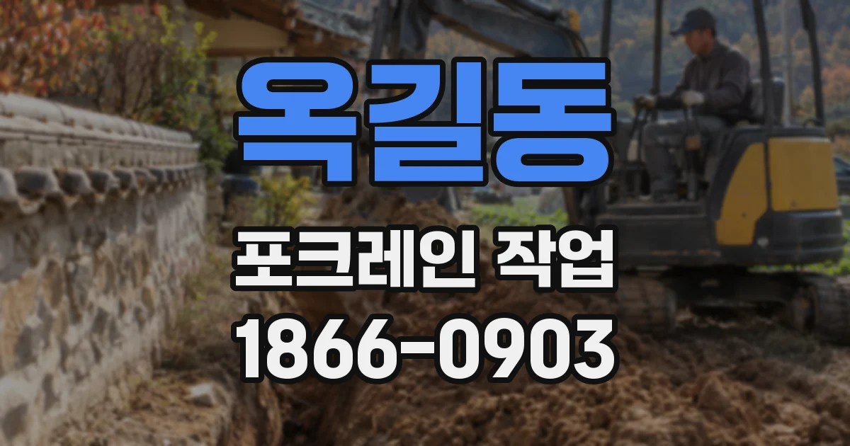 옥길동 포크레인 작업