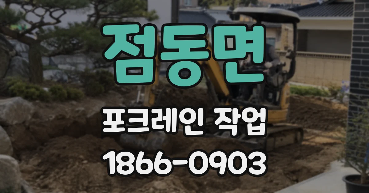점동면 포크레인 작업
