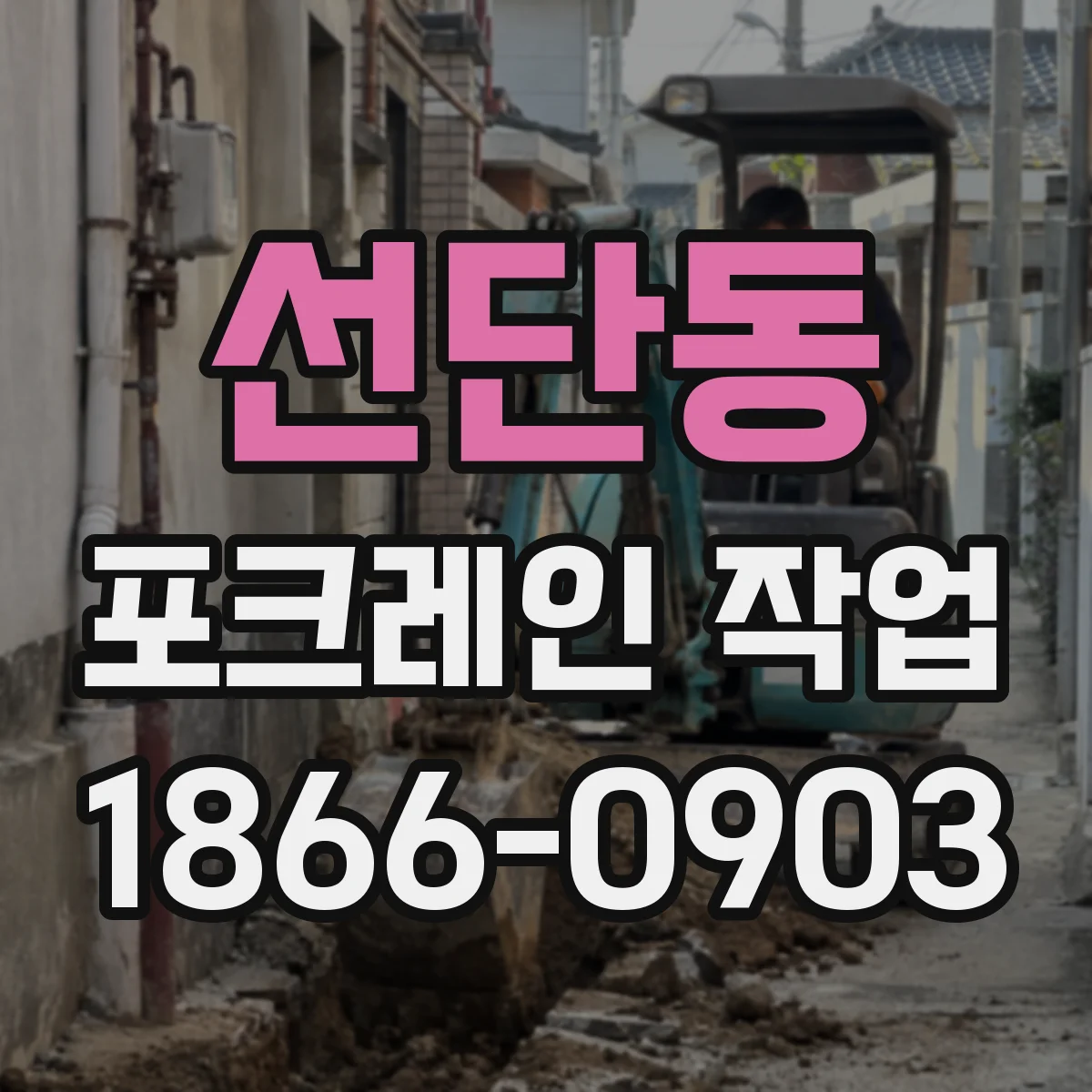 선단동 포크레인 작업