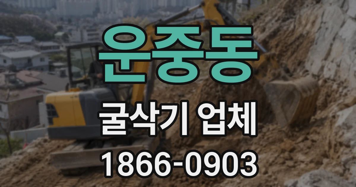 운중동 굴삭기 업체