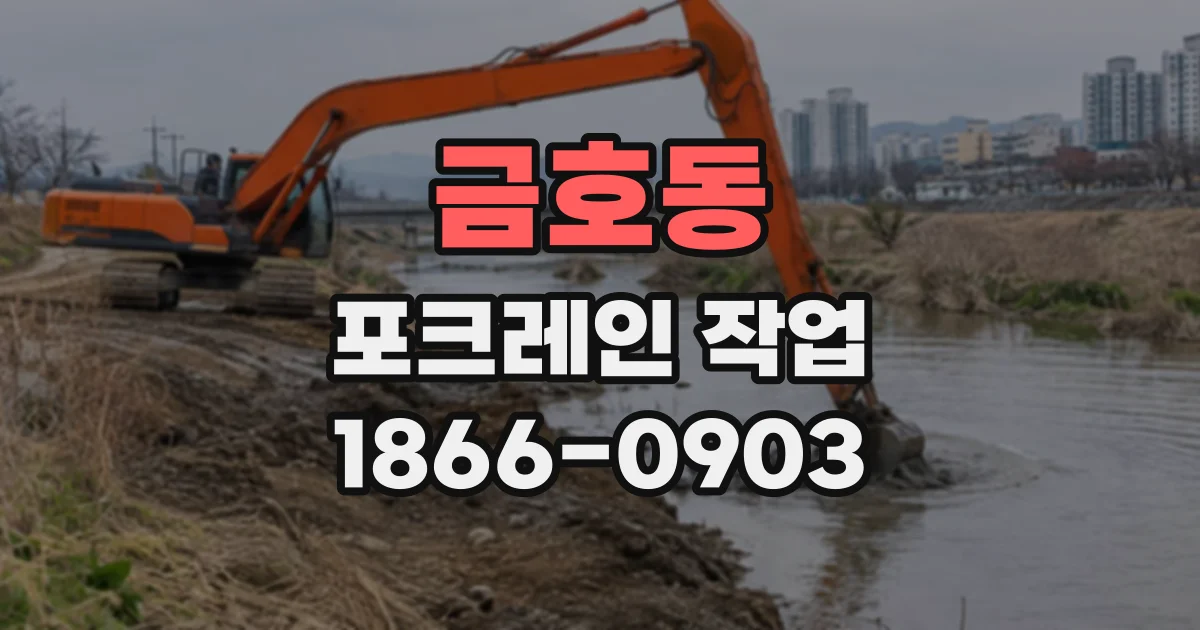 금호동 포크레인작업
