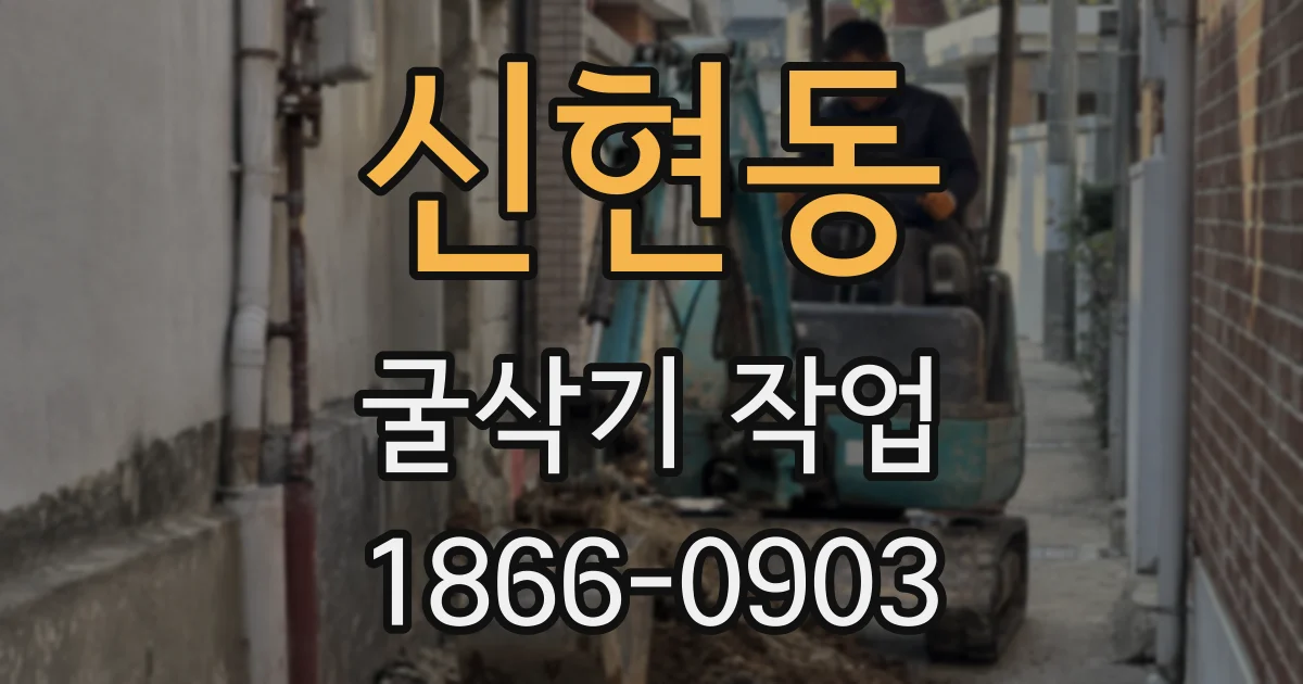 신현동 굴삭기 작업
