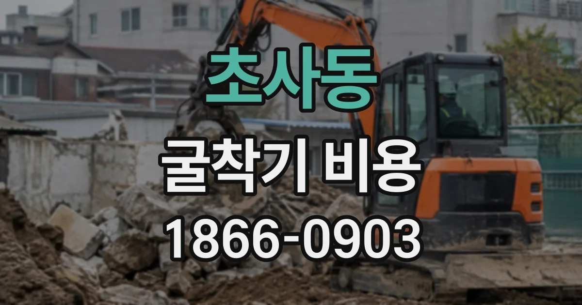 초사동 굴착기비용
