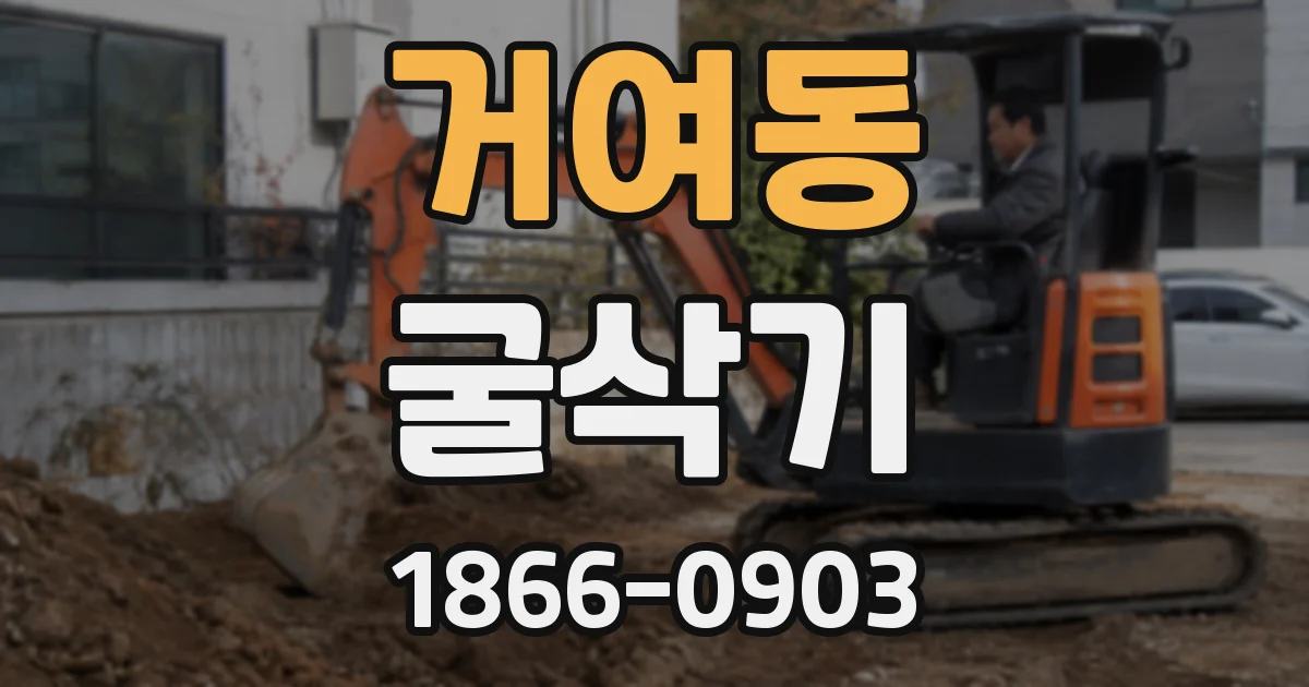 거여동 굴삭기