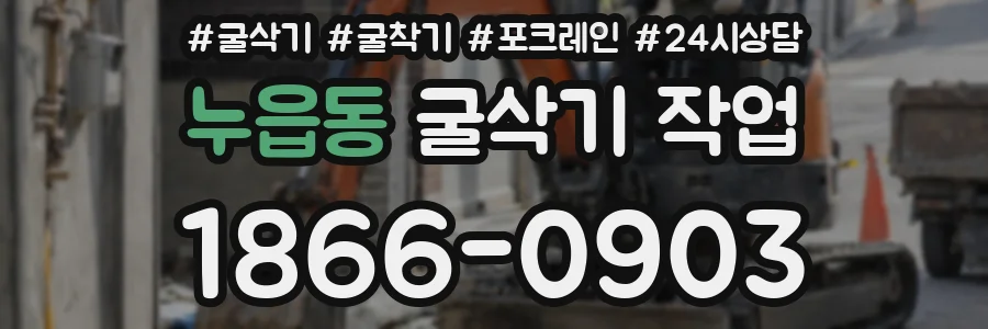 누읍동 굴삭기 작업
