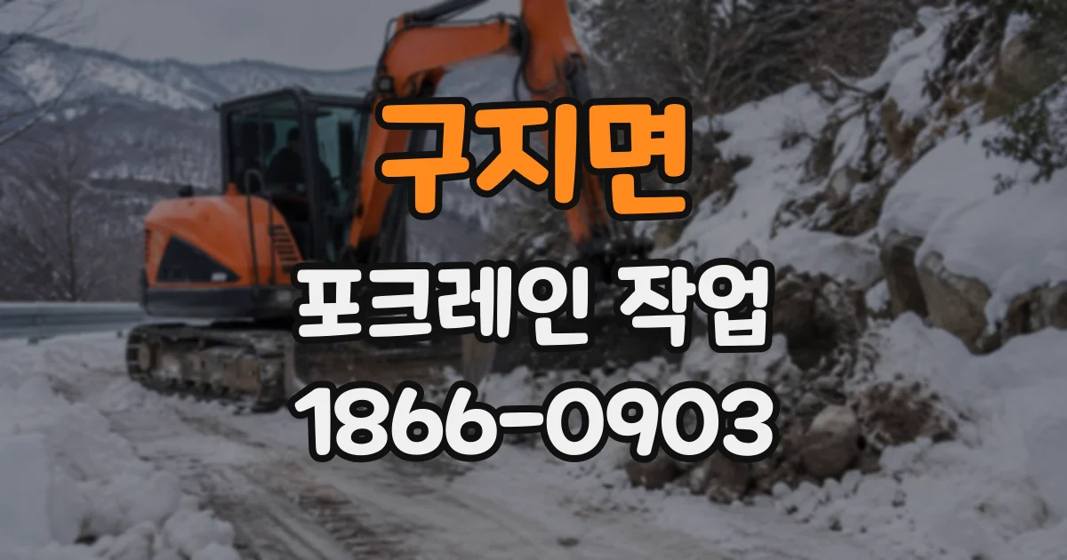 구지면 포크레인작업