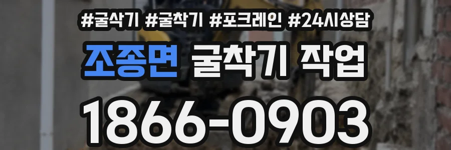조종면 굴착기 작업