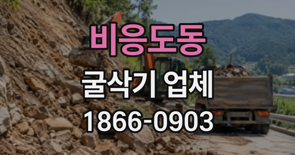 비응도동 굴삭기업체 암반 구간 작업 전 살펴볼 현장 여건