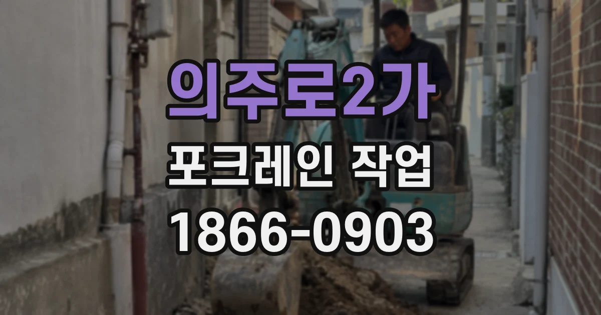의주로2가 포크레인 작업