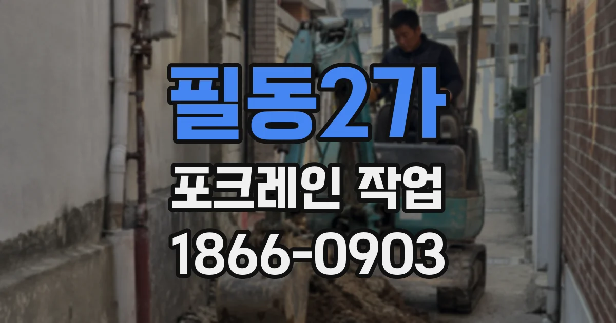 필동2가 포크레인 작업