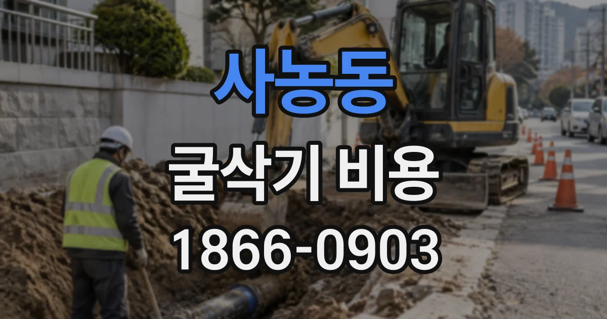 사농동 굴삭기비용