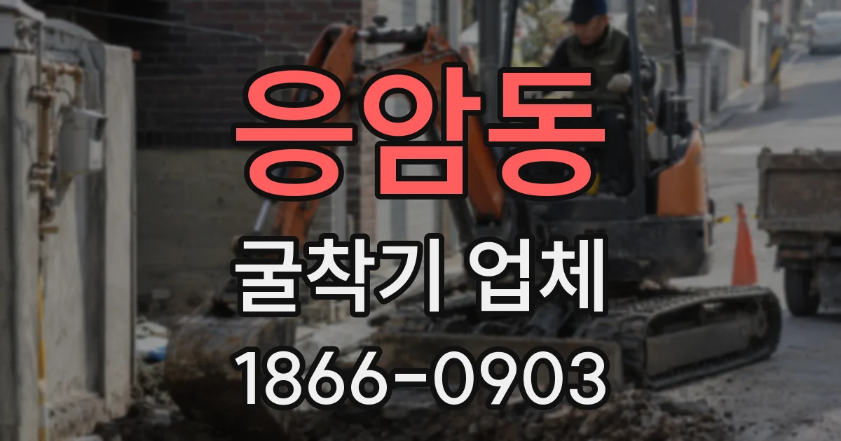 응암동 굴착기 업체
