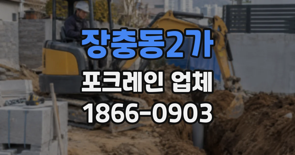 장충동2가 포크레인 업체