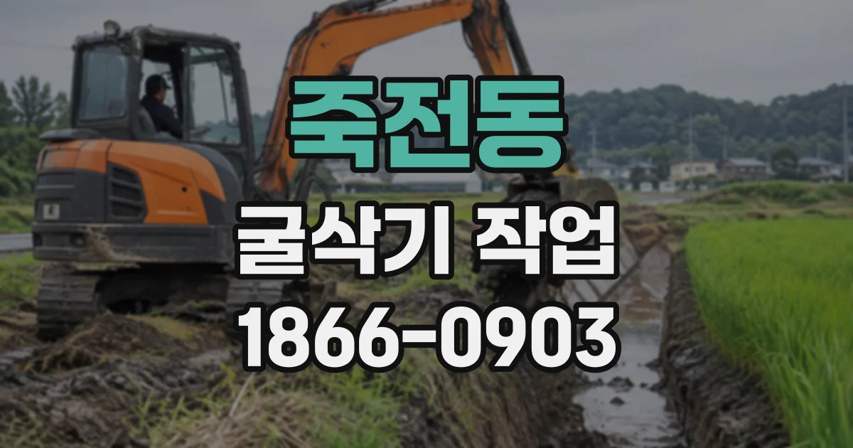 죽전동 굴삭기작업