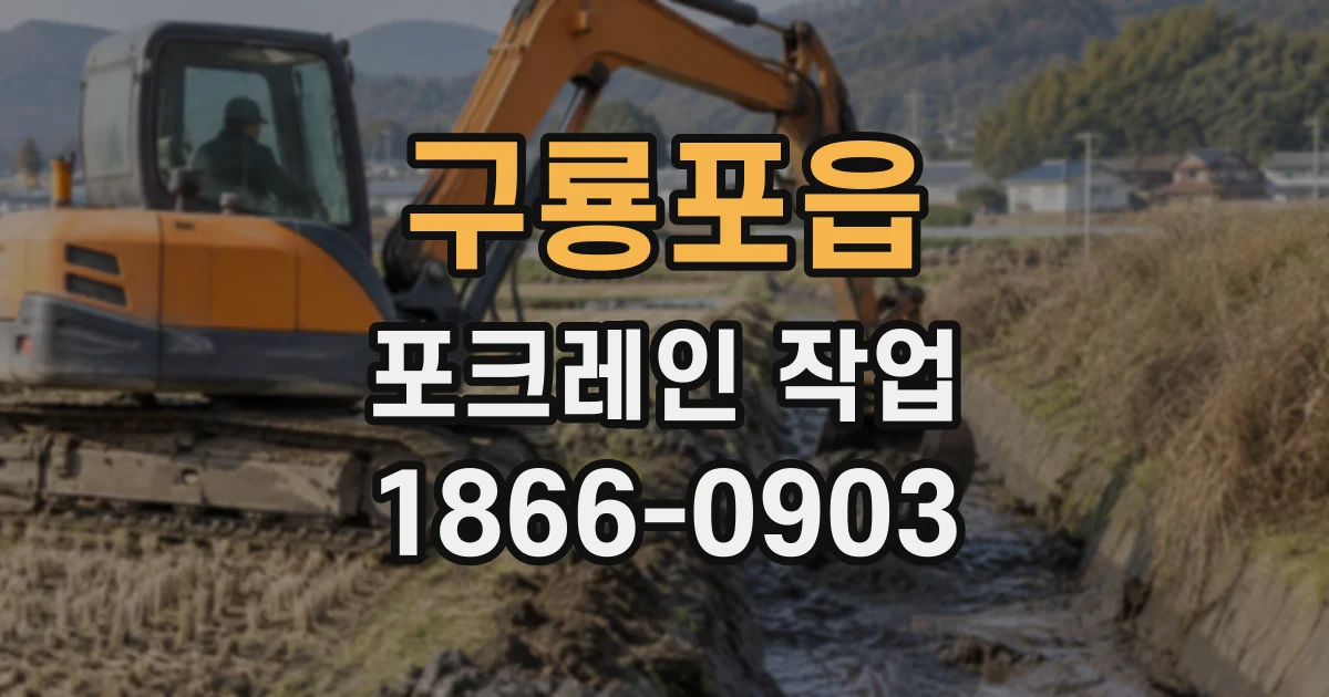 구룡포읍 포크레인작업