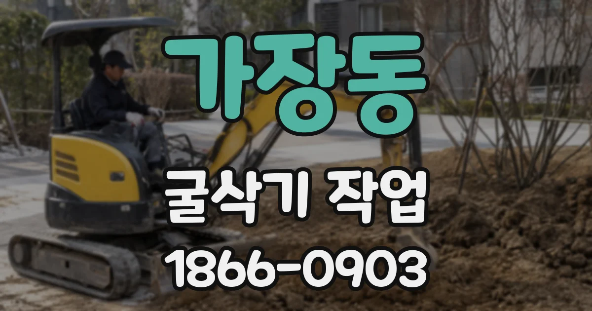 가장동 굴삭기 작업