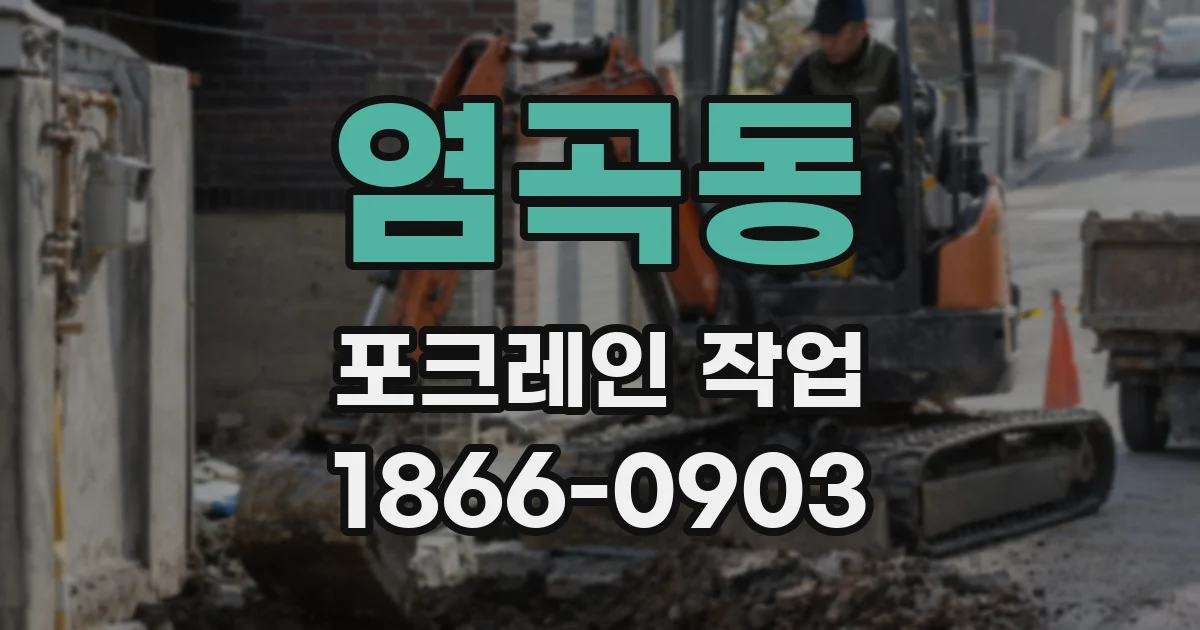 염곡동 포크레인 작업