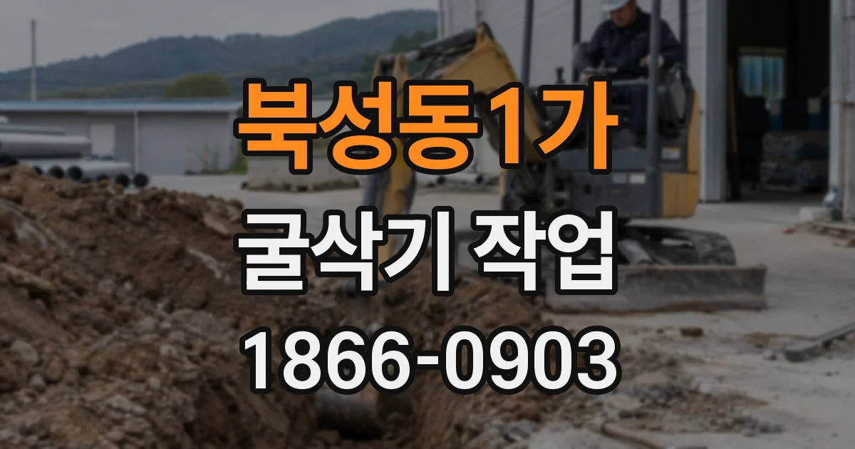 북성동1가 굴삭기 작업